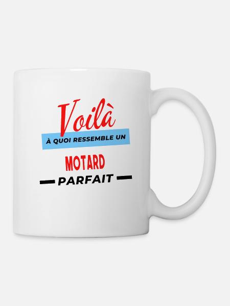 Voilà a quoi ressemble un MOTARD Humour - Mug blanc - blanc
