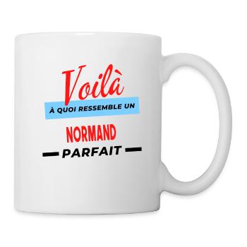 Voilà a quoi ressemble un NORMAND Humour - Mug blanc - blanc - Droite