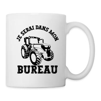 je serai dans mon bureau - Mug blanc - blanc - Droite