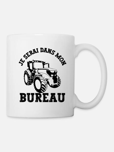 je serai dans mon bureau - Mug blanc - blanc