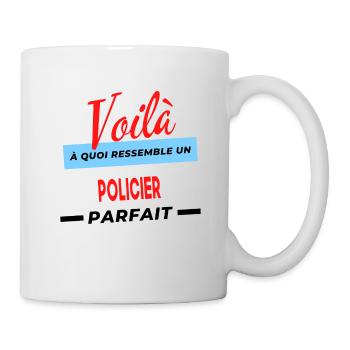 Voilà a quoi ressemble un POLICIER Humour - Mug blanc - blanc - Droite
