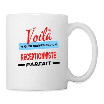 Voilà a quoi ressemble un RECEPTIONNISTE Humour - Mug blanc - blanc - Droite