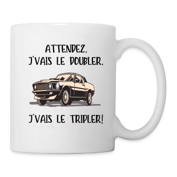 je vais le tripler - Mug blanc - blanc - Droite