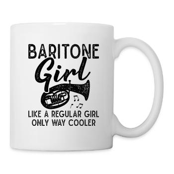 Baritone Horn Girl Orchestra Musician - Mug - white - Right