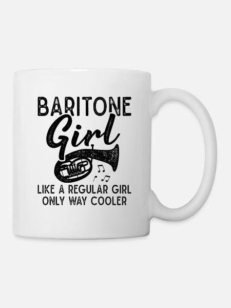 Bariton Horn Mädchen Orchester Musiker - Tasse - Weiß