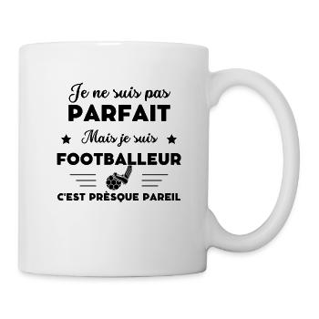 je ne suis pas parfait footballeur humour - Mug blanc - blanc - Droite