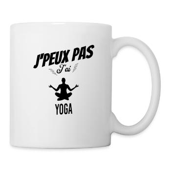 J'peux pas j'ai yoga - Mug blanc - blanc - Droite
