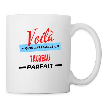Voilà a quoi ressemble un TAUREAU Humour - Mug blanc - blanc - Droite