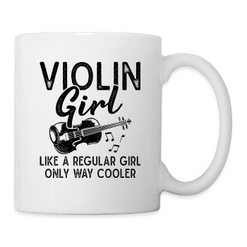 Violin Girls Orchestra Musician Violin - Mug - white - Right