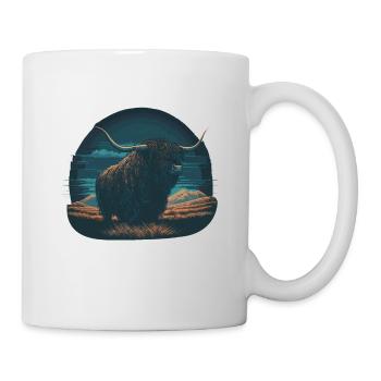 Haariger Yak - Tasse - Weiß - Rechts