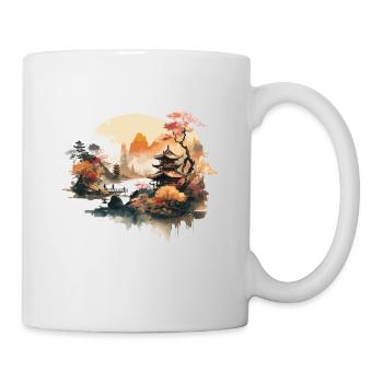 Aquarelle asiatique - Mug blanc - blanc - Droite