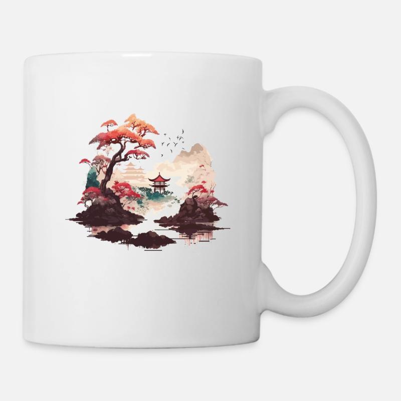 Art vintage sur bois - Mug blanc - blanc
