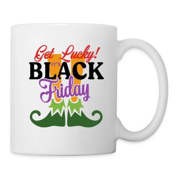 Glück haben, es ist Black Friday - Tasse - Weiß - Rechts