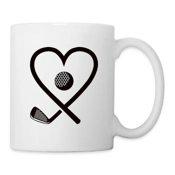 Golf Golfschläger Golfer Golfen Golfspieler - Tasse - Weiß - Rechts
