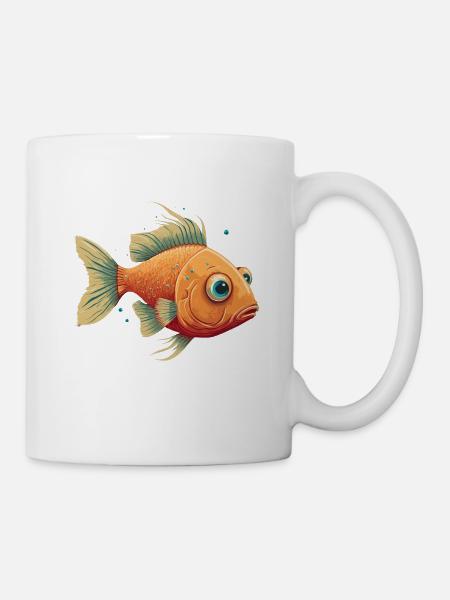 Fisch mit großen Augen - Kop/krus - hvid