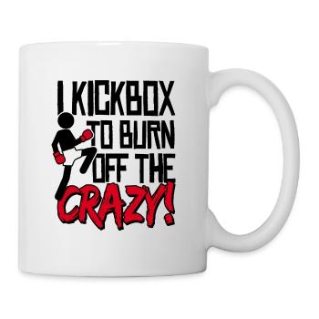 Kickboxing Slogan Kickboxer Boxing Kick Boxing - Mug - white - Right