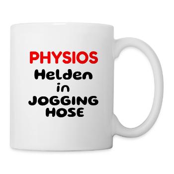 Physios Helden in Jogginghose, Physiotherapeut - Tasse - Weiß - Rechts