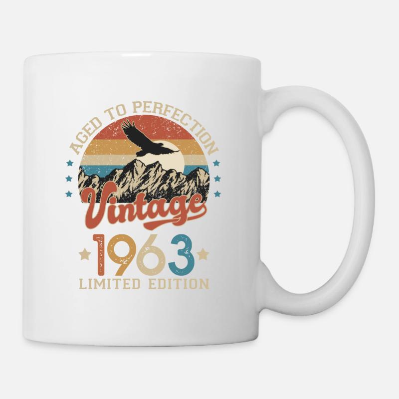 1963 Humour anniversaire 60 ans âge perfection - Mug blanc - blanc