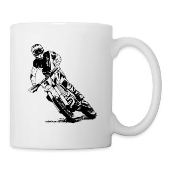 Moto Cross - Motocross - Supercross - MX - SX - Tasse - Weiß - Rechts