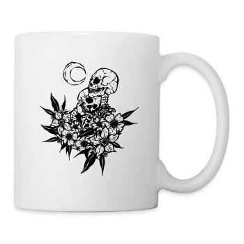 Skeletons in love - Mug - white - Right