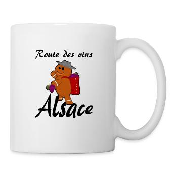 Route des vins Alsace Vendangeur - Mug blanc - blanc - Droite