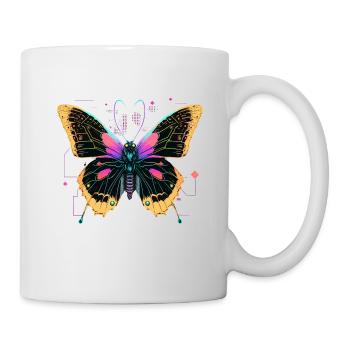 Ailes numériques rayonnantes - Mug blanc - blanc - Droite