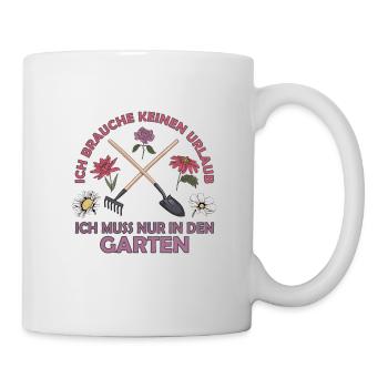 Garten Gärtner Frühling Blumen Sonne Gartenarbeit - Tasse - Weiß - Rechts