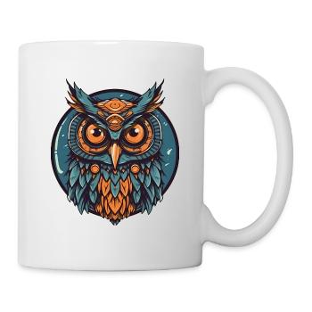 Cool owl boho indie - Mug - white - Right