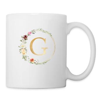 Customizable Monogram G Floral - Mug - white - Right