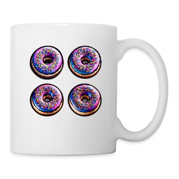 Vier Donuts - Tasse - Weiß - Rechts