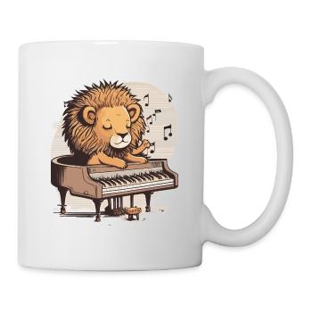 Piano Lion - Mug blanc - blanc - Droite