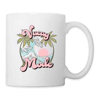 Vacay Mode Sommer Urlaub Palmen Wellen Retro - Tasse - Weiß - Rechts
