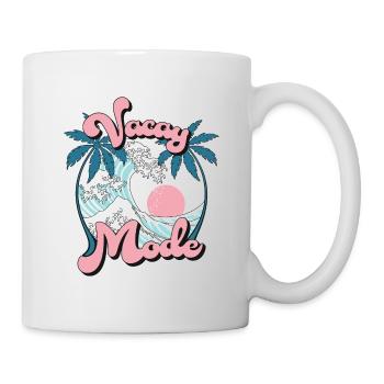 Vacay Mode Sommer Urlaub Palmen Wellen Retro - Tasse - Weiß - Rechts