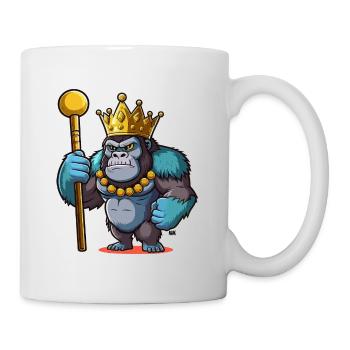 König Gorilla - Tasse - Weiß - Rechts