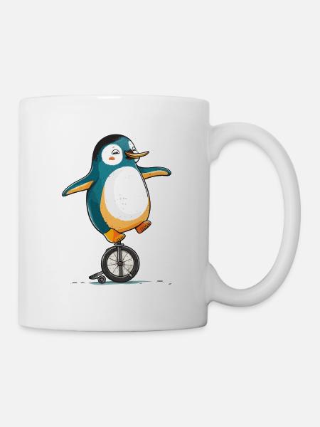 Manchot de cirque - Mug blanc - blanc