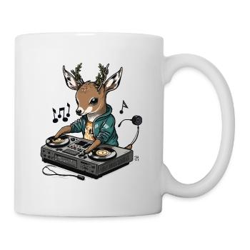 DJ Cerf - Mug blanc - blanc - Droite