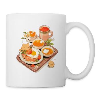 Enjoy Your Breakfast - Cartoon Breakfast Time - Mug - white - Right
