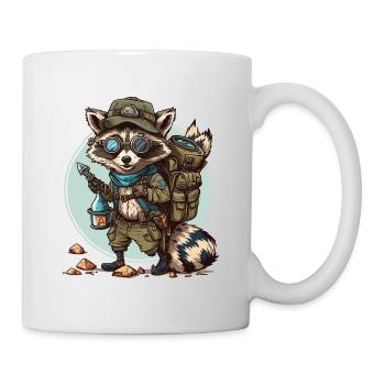 Die Reise der Waschbären - Tasse - Weiß - Rechts
