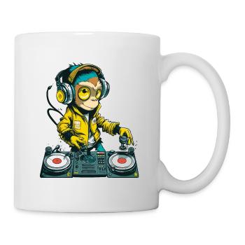 Affen-Beats - Tasse - Weiß - Rechts