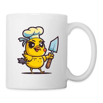 Gefiederte Küche - Tasse - Weiß - Rechts
