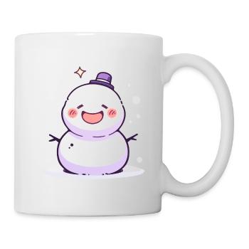 Cute Christmas Snowman - Holiday Design - Mug - white - Right