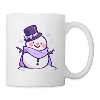 Cute Christmas Snowman - Holiday Design - Mug - white - Right