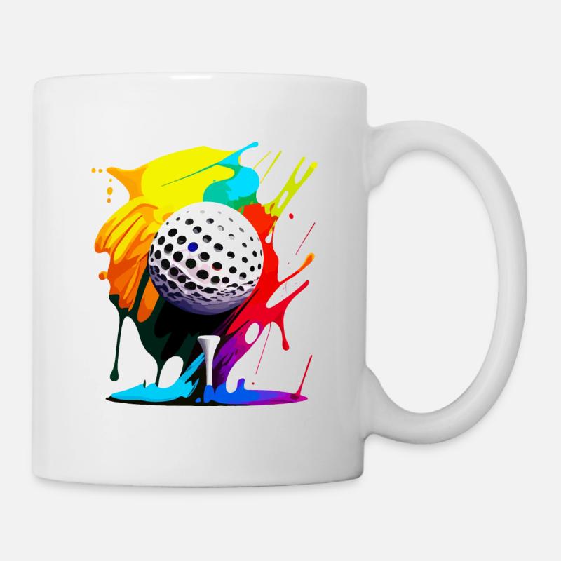 Balle de golf - Mug blanc - blanc