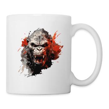 Tête de singe - Mug blanc - blanc - Droite
