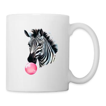 Funny Zebra Bubblegum Chewing Gum - Mug - white - Right