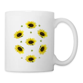 Sonnenblumen - Tasse - Weiß - Rechts