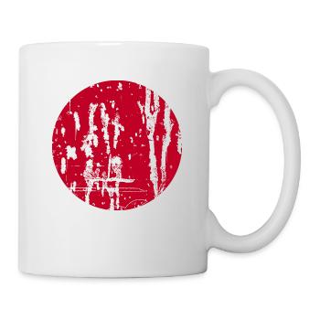 Point Rouge « Ninomaru » - Drapeau Japonais - Mug blanc - blanc - Droite