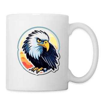 Dessin d’oiseau aigle - Mug blanc - blanc - Droite
