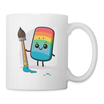 Le Vagabond de l’aquarelle - Mug blanc - blanc - Droite
