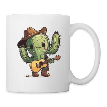 Der musikalische Kaktus - Tasse - Weiß - Rechts